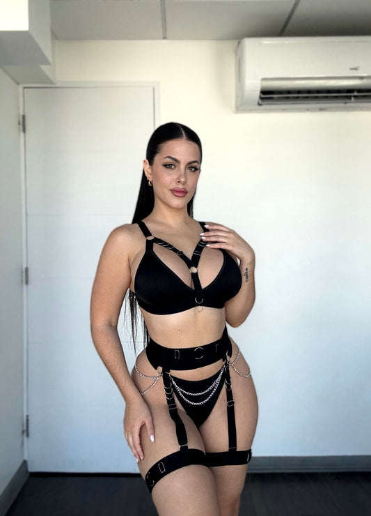 Conjunto lenceria cadenas Portofino