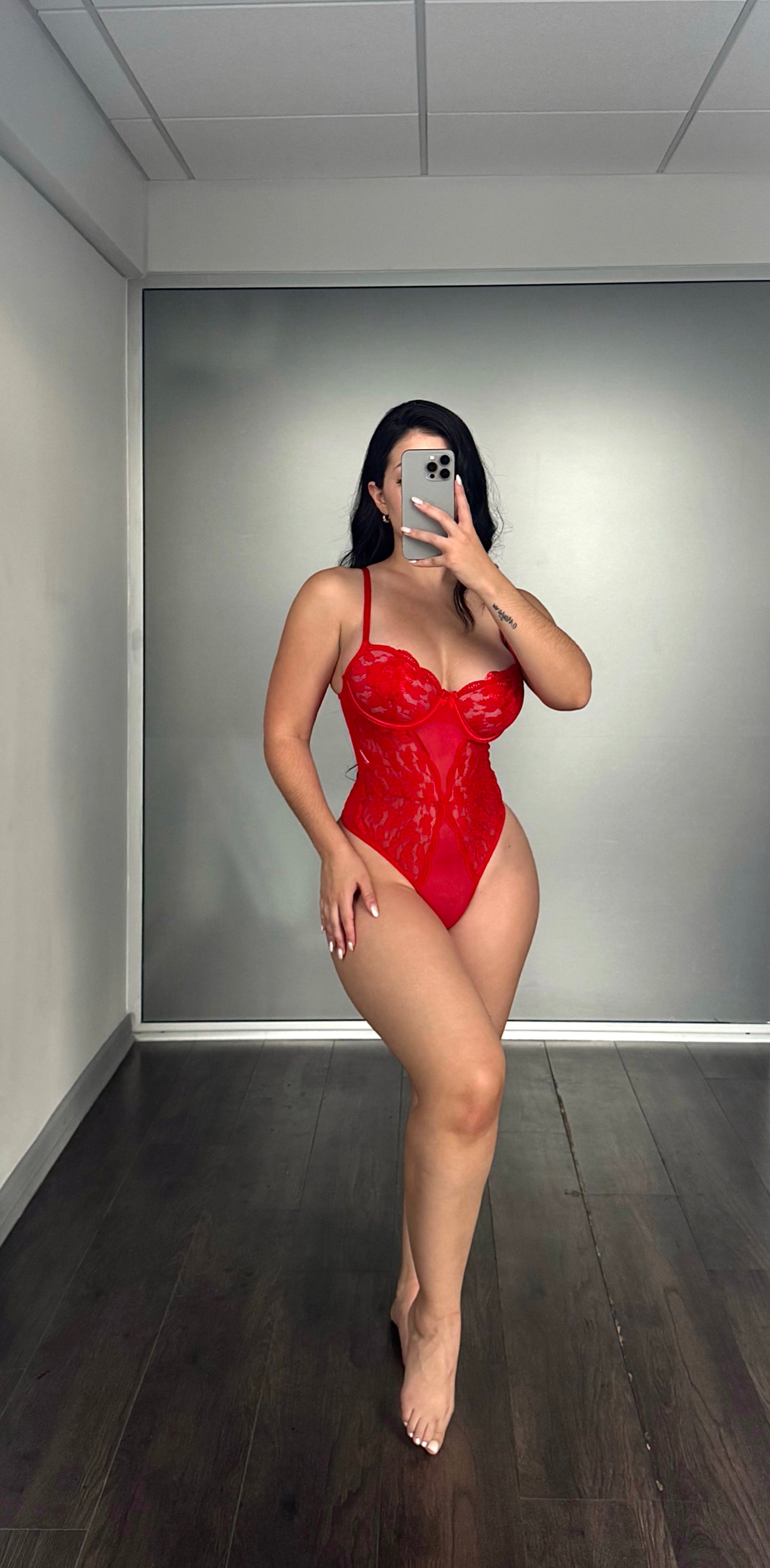 Body+medias Fragola con bata de tul