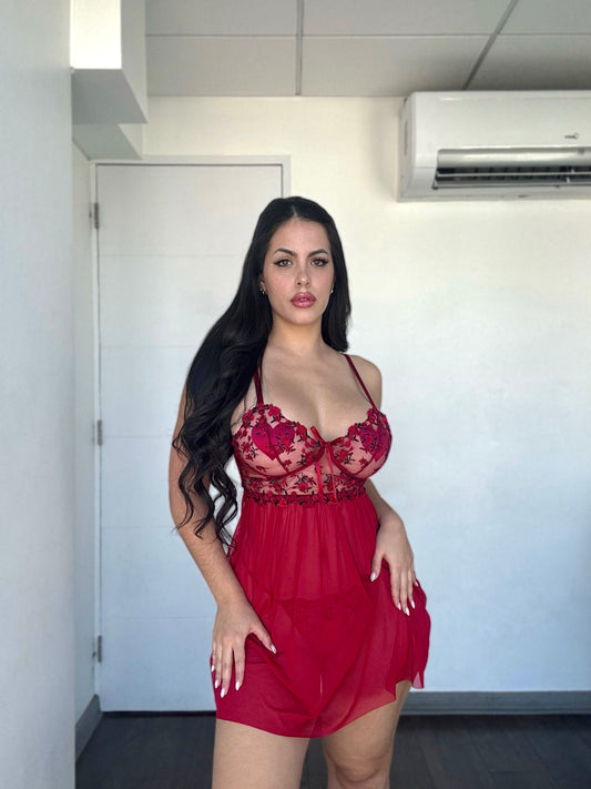 PREVENTA Babydoll transparencia Phoenix (2 a 3 semanas)