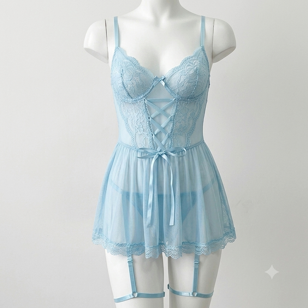 Vestido de Noche Encanto con Encaje Meta
